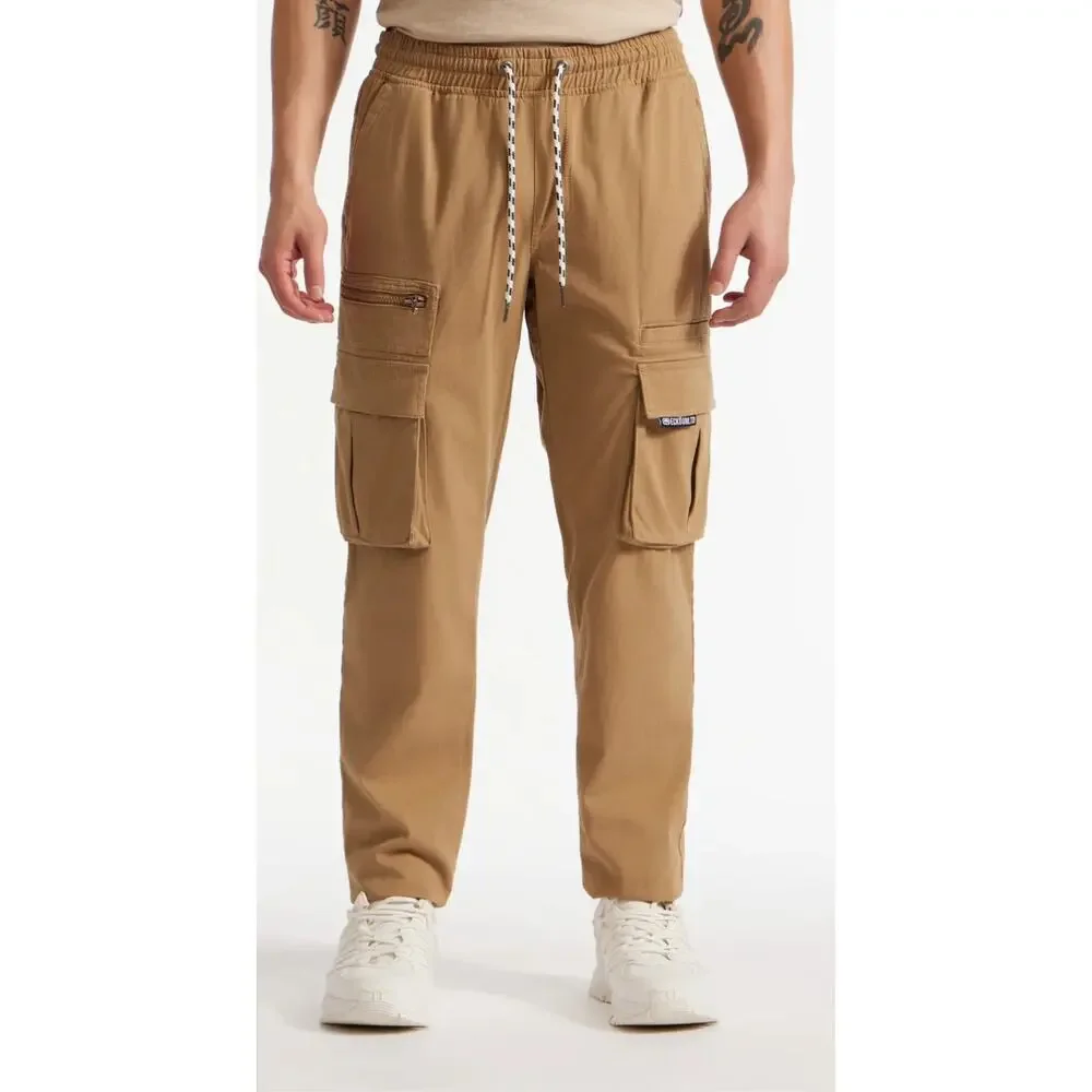 Ecko Unltd Vintage Stacked Up Cargo Jogger in Tan Drawstring Size 3XL Streetwear